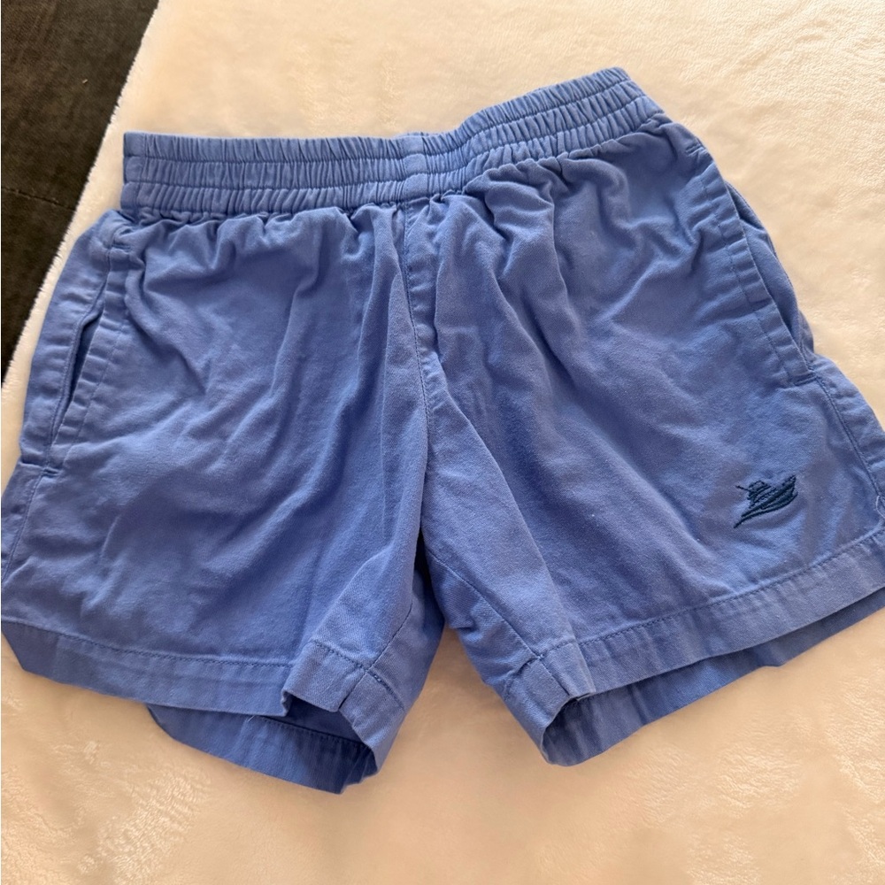 Southbound boy’s blue shorts
